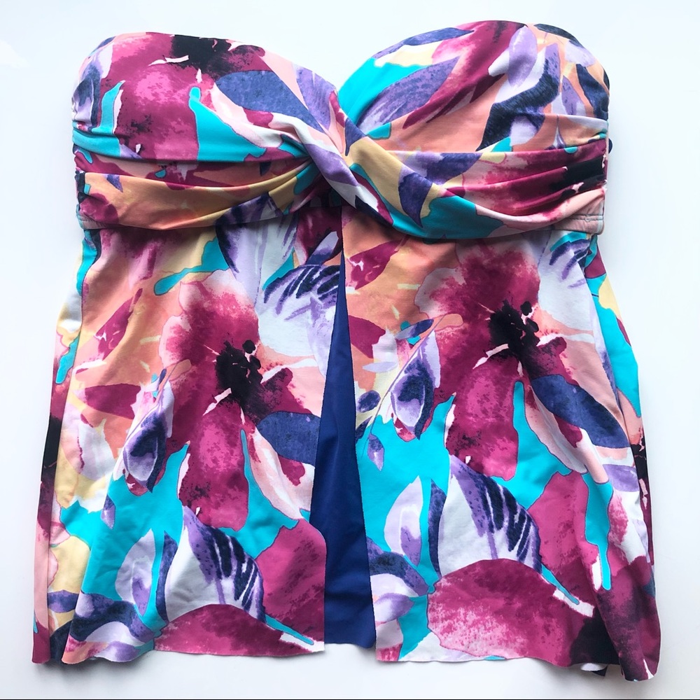 NEW 24th & Ocean Women’s swim top in pink/blue -size small - Picture 2 of 9